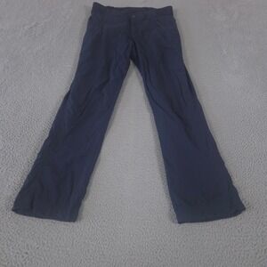 Kirkland Signature Pants Womens 8 Navy Travel Straight Leg Nylon Stretch Hiking